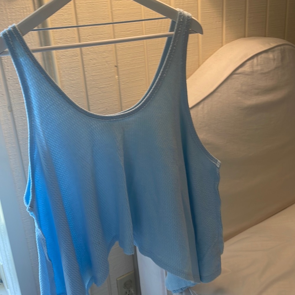 FREE PEOPLE we the free baby blue top L